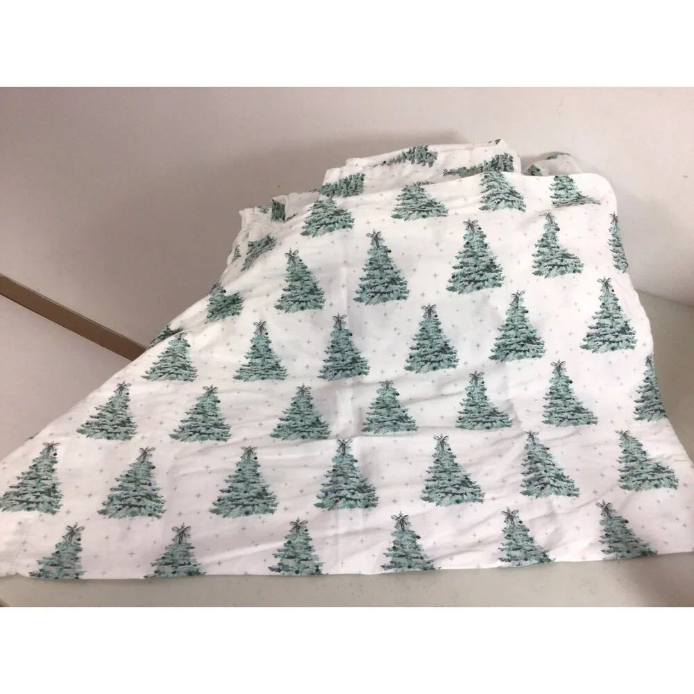 The Farmhouse Rachel Ashwell Double Sheet Set Green Pine Trees